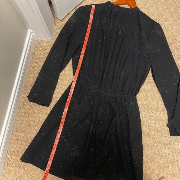 OAK + FORT Celestial Gold Flecked Long Sleeve Cutout Dress Black –  S - Picture 14 of 14